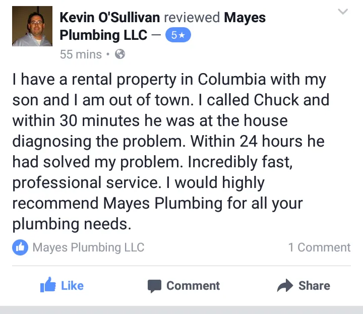 Slide of Mayes Plumbing