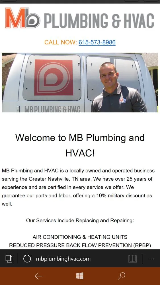 Slide of MB Plumbing & Hvac