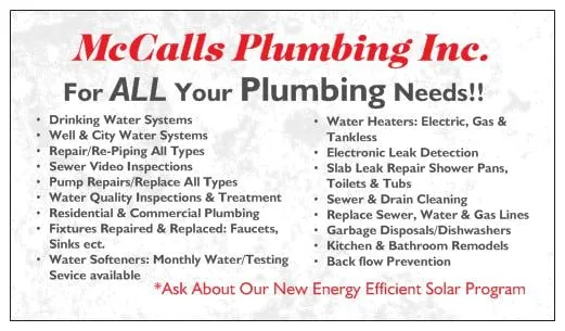 Slide of McCalls Plumbing