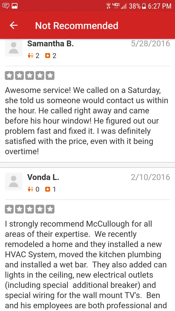 Slide of McCullough Air Conditioning, Plumbing & Electrical