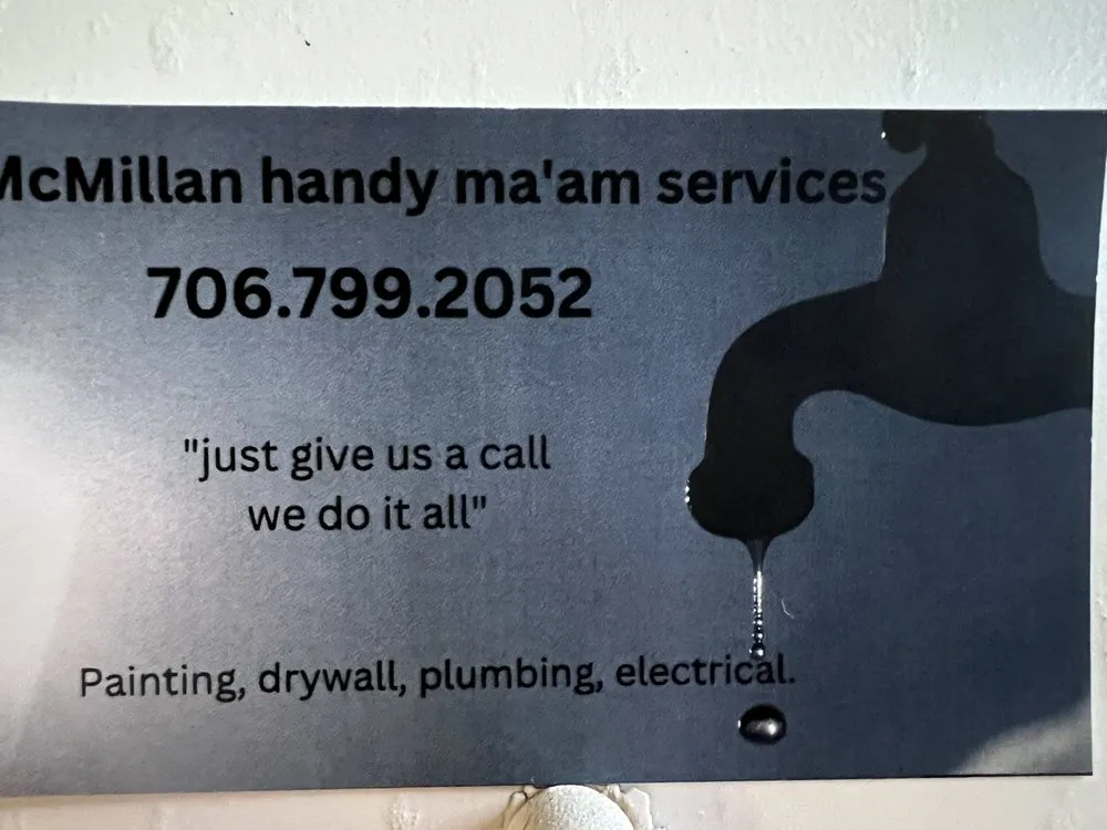 Slide of McMillan handy ma'am services