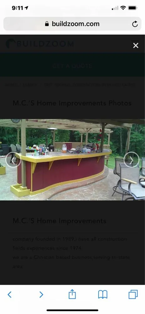 Slide of M.C.’s Home Repairs n Improvements