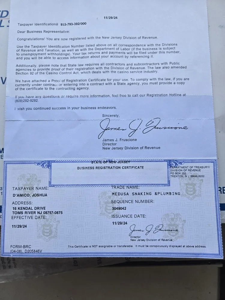 Slide of Medusa Snaking And Plumbing