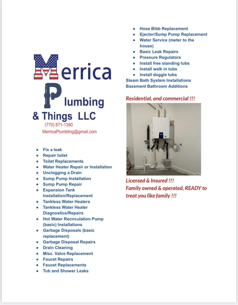 Slide of Merrica Plumbing and Things
