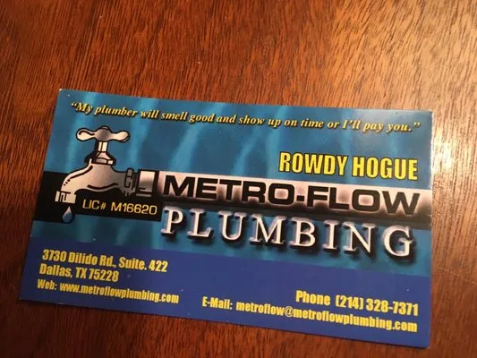 Metro Flow Plumbing - Dallas Emergency Plumbers Logo