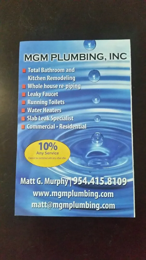 Slide of MGM Plumbing