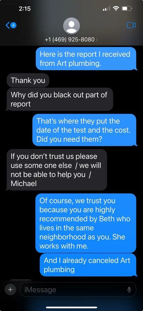 Slide of Michael's Master Plumbing