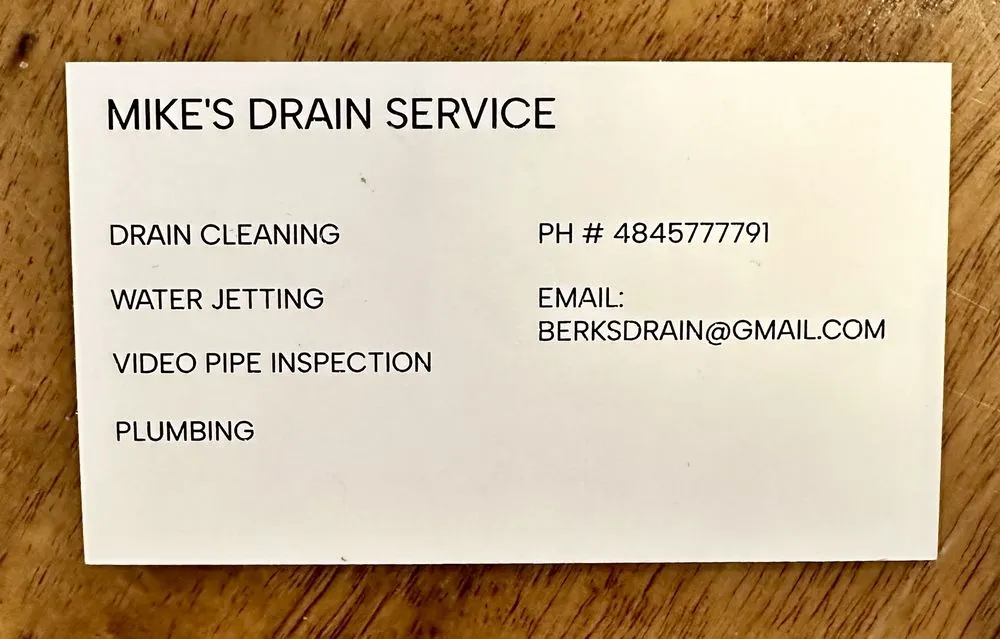 Slide of Mike's Drain Service