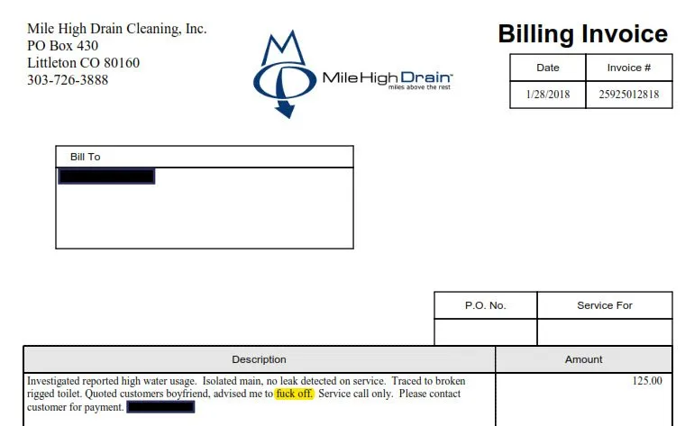 Slide of Mile High Drain