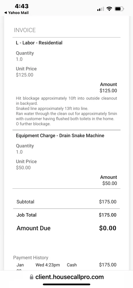 Slide of Milo's Plumbing