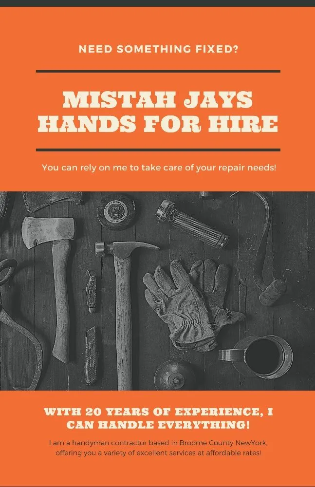 Slide of Mistah Jays Hands For Hire