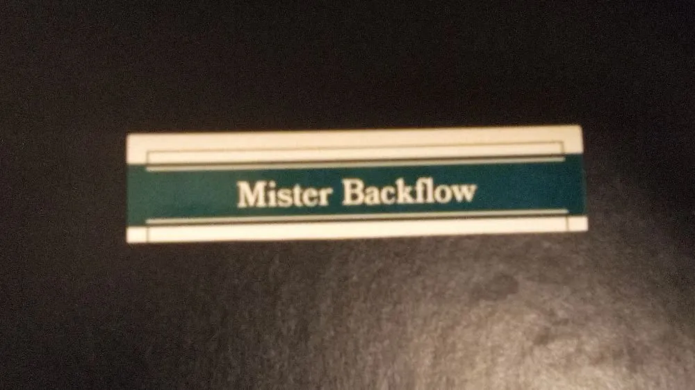 Slide of Mister Backflow