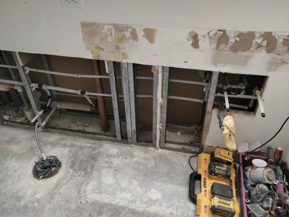 Slide of Morgan family plumbing