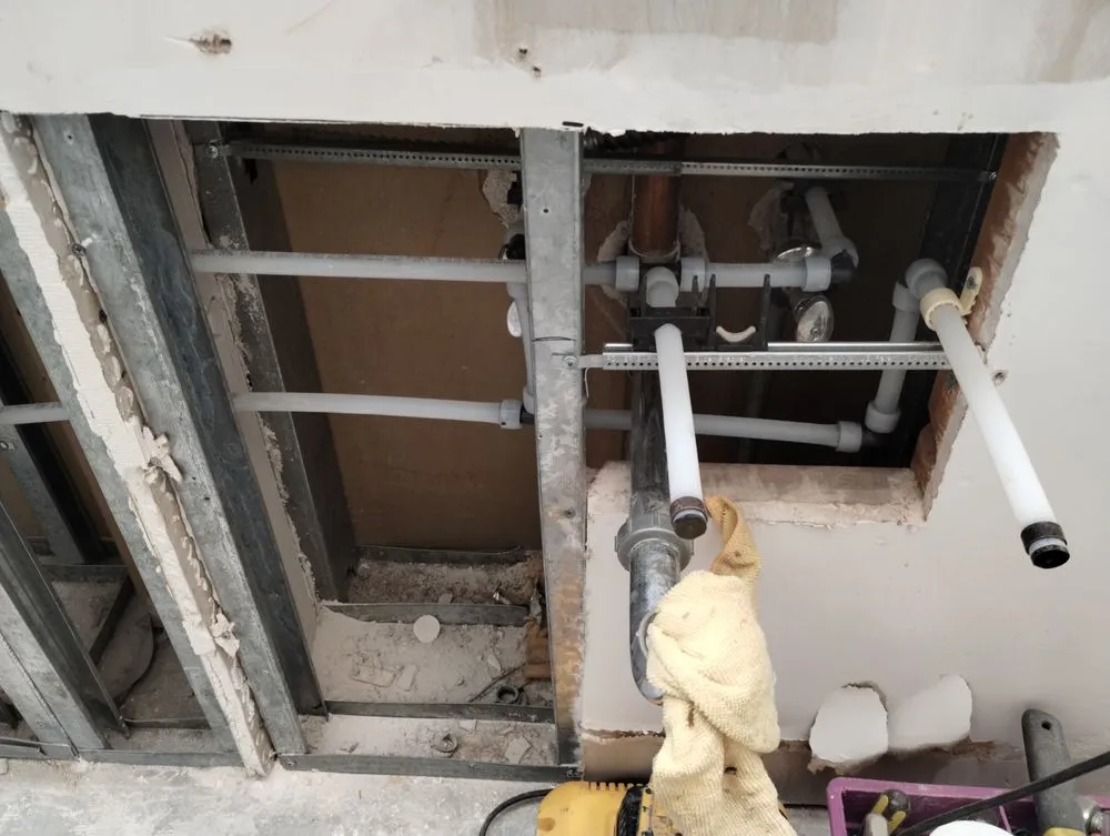 Slide of Morgan family plumbing