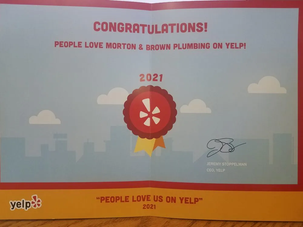 Slide of Morton & Brown Plumbing