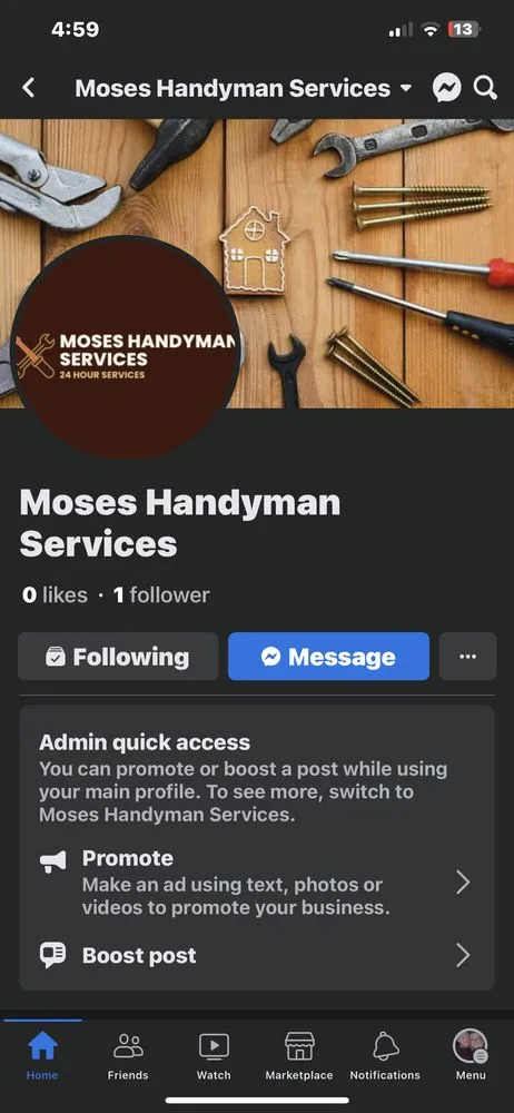 Slide of Moses Handyman Services
