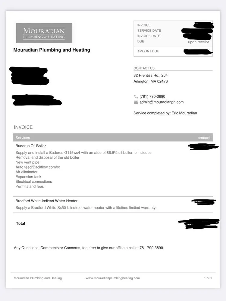 Slide of Mouradian Plumbing & Heating