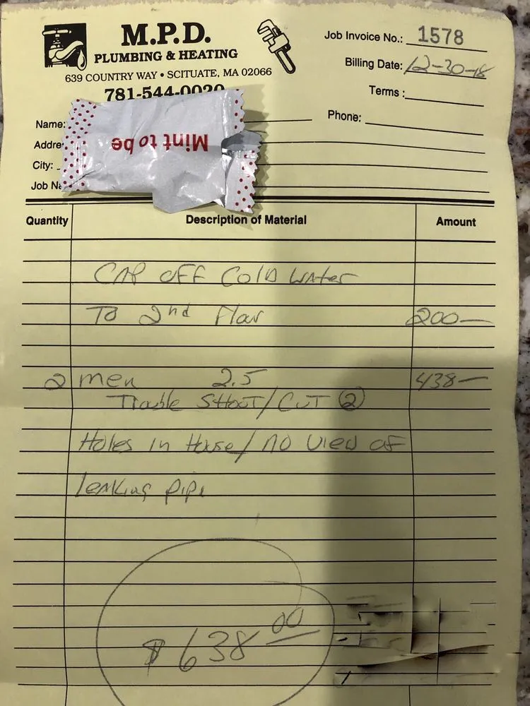 Slide of MPD Plumbing & Heating