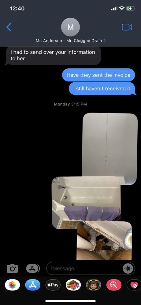 Slide of Mr Clogged Drain