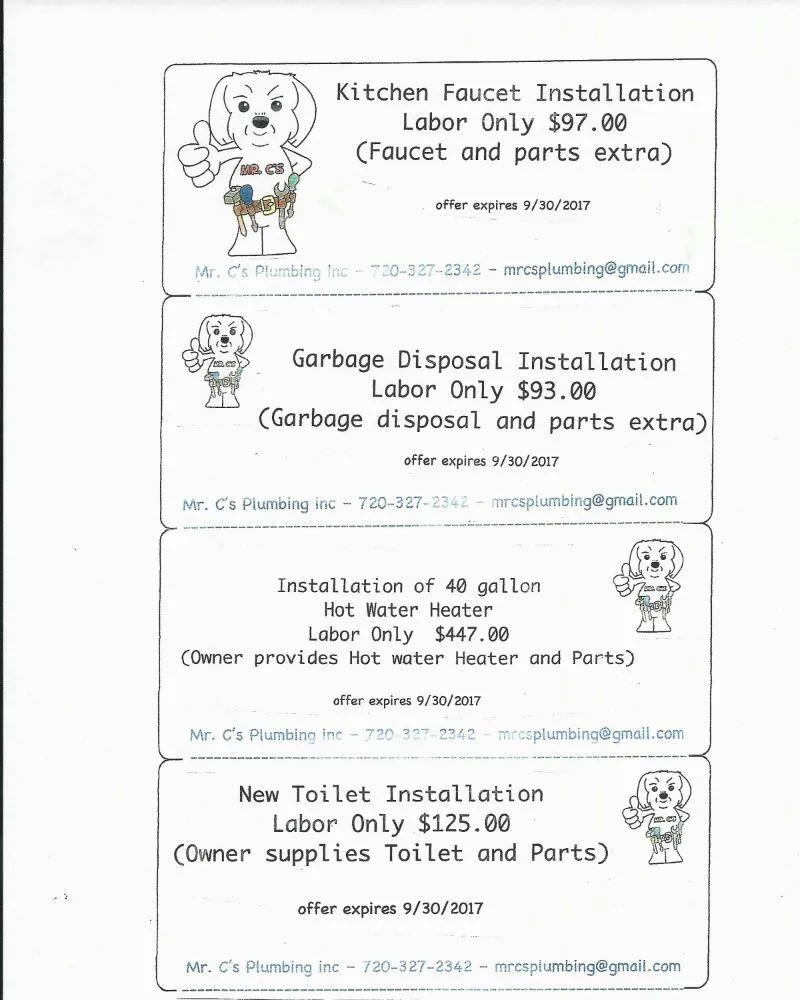 Slide of Mr. C's Plumbing, LLC