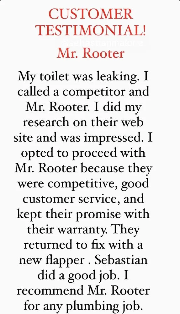 Slide of Mr. Rooter Plumbing of Frisco