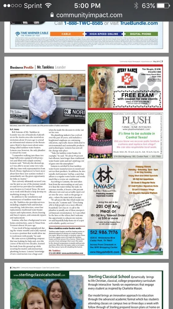 Slide of Mr. Tankless