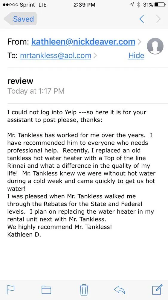 Slide of Mr. Tankless