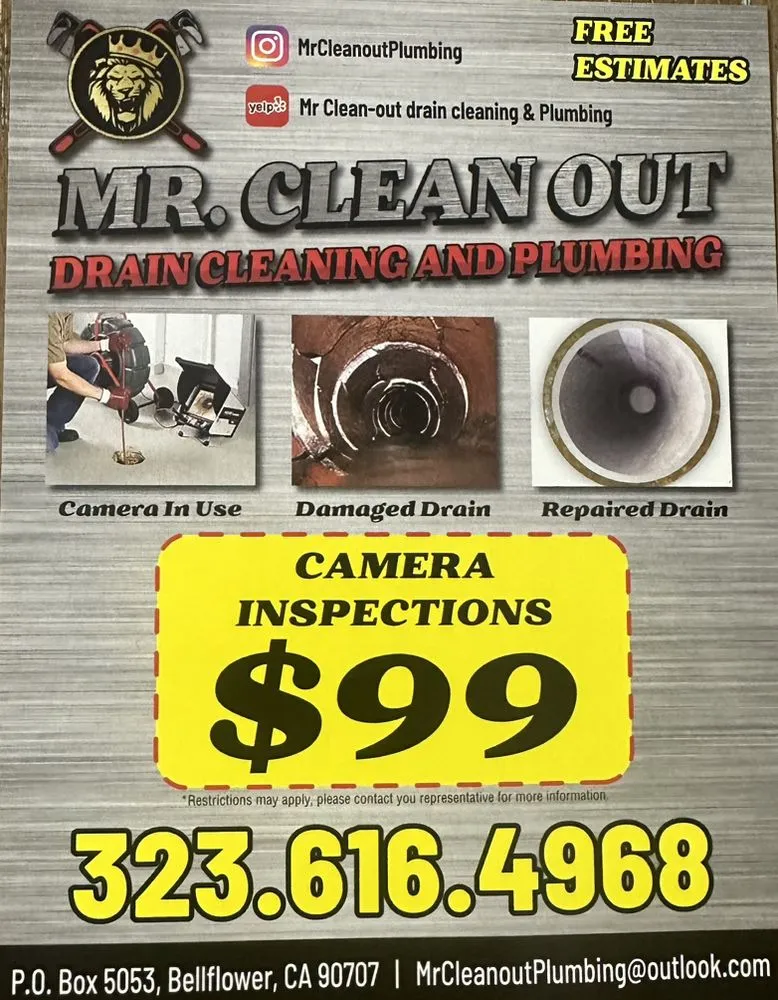 Professional plumbing repair for homes in Bellflower, CA by Mr.Clean Out Drain Cleaning & Plumbing