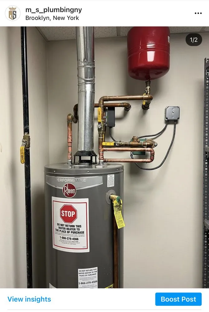 Quality water heater service in Brooklyn, NY by Ms Plumbing Corp