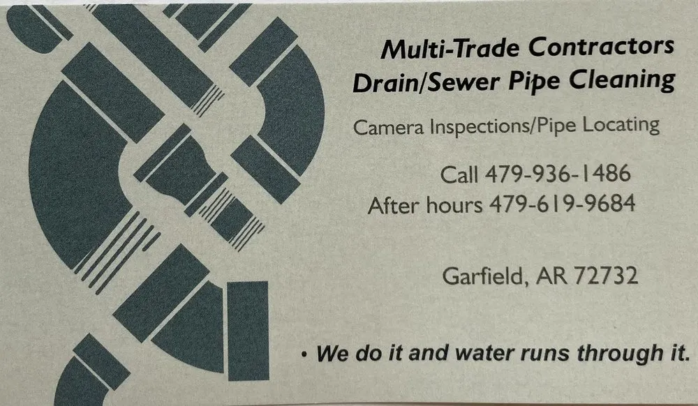 Emergency water heater service service in Garfield, AR - Multi Trade Contractors Drain/ Sewer Pipe Cleaning