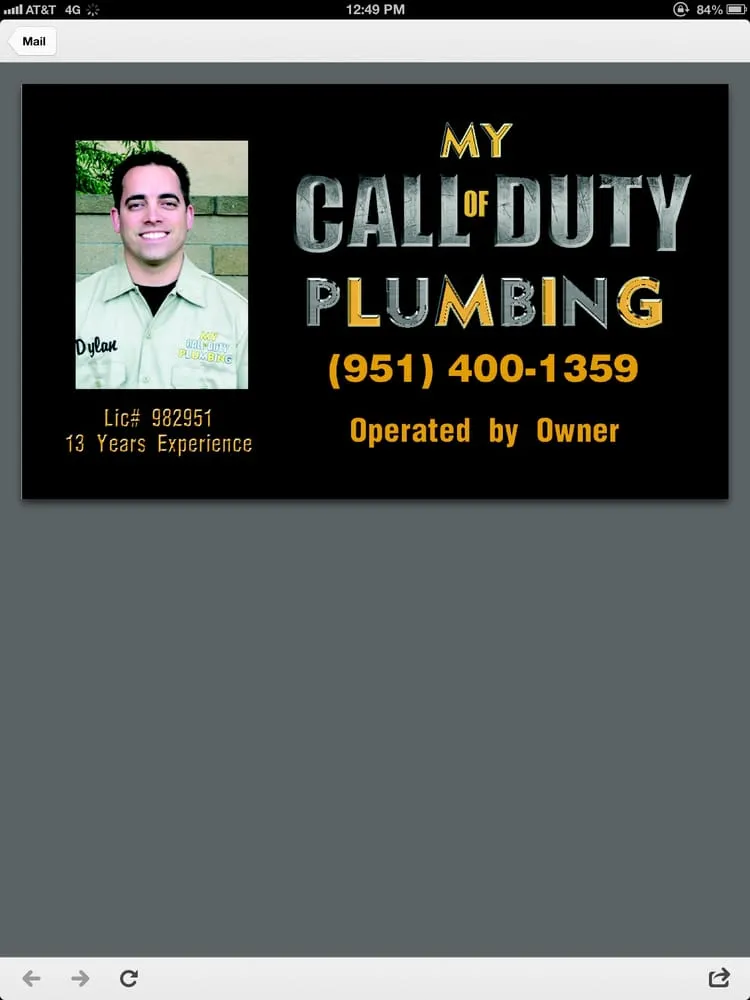 Slide of My Call of Duty Plumbing