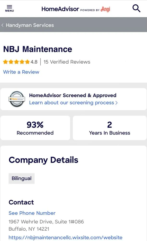 Slide of N B J Maintenance