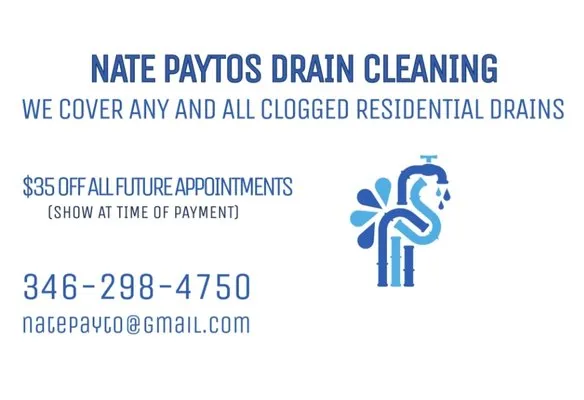 Nate Paytos Drain Cleaning Logo