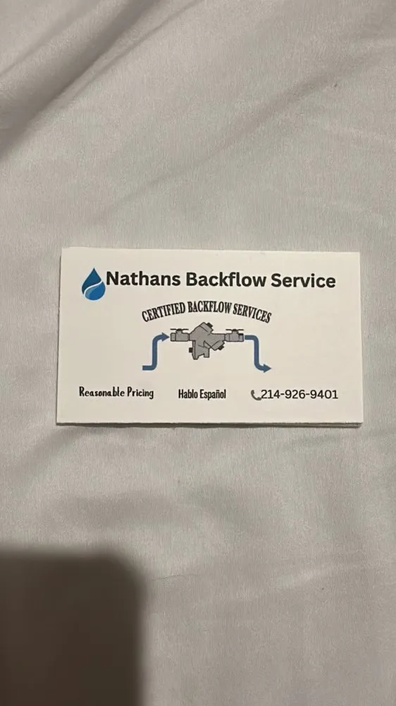 Slide of Nathan's Backflow Service