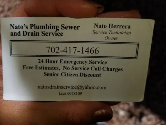 Nato's Plumbing, Sewer & Drain Service Logo