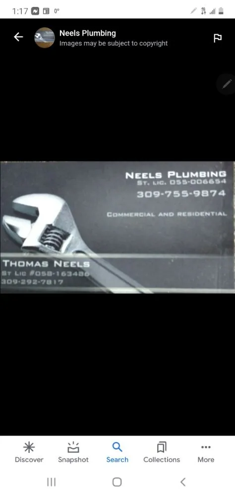 Slide of Neels plumbing