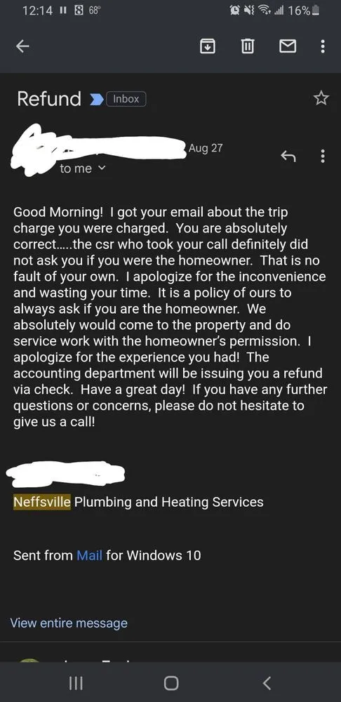Slide of Neffsville Plumbing & Heating Services