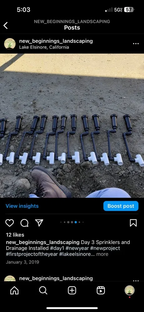 Slide of New Beginnings Landscaping