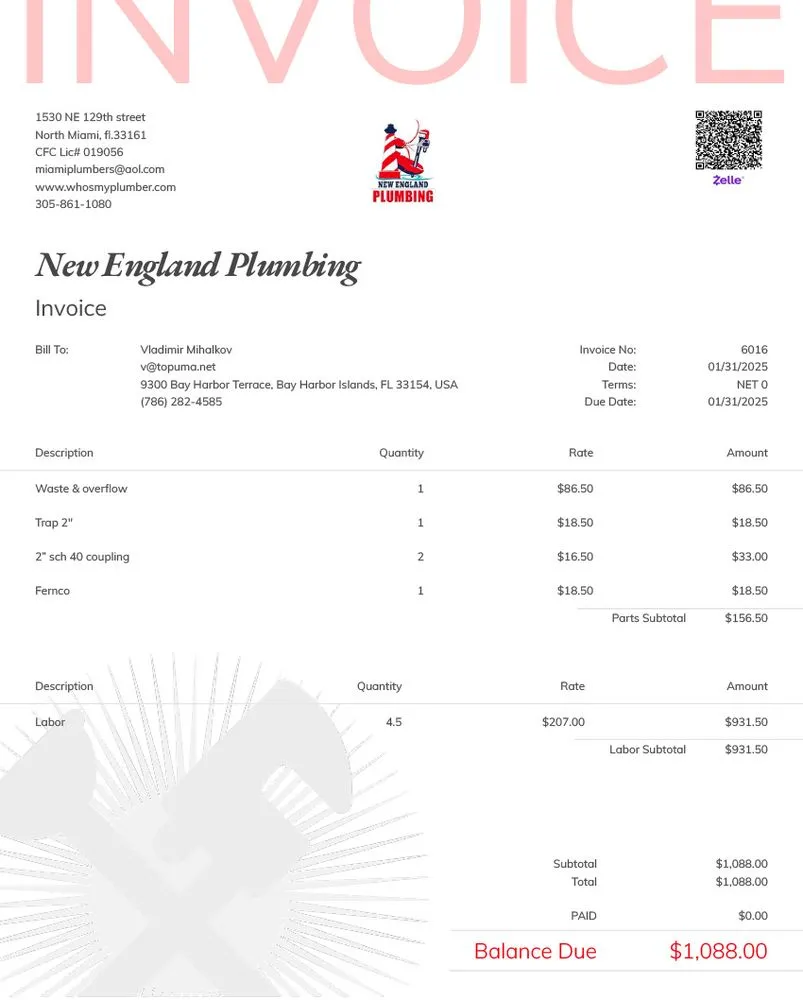 Slide of New England Plumbing