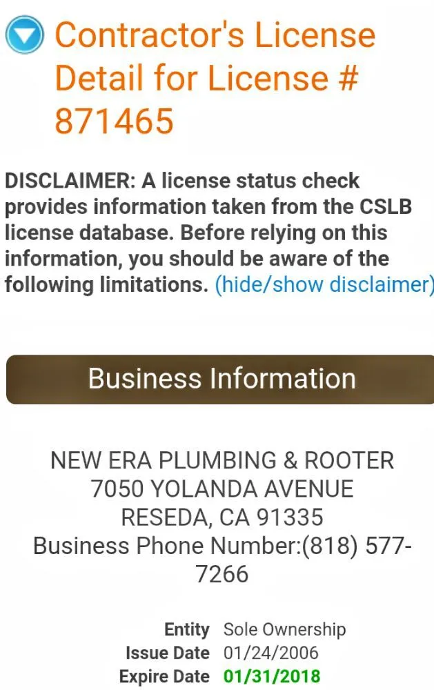 Slide of New Era Plumbing