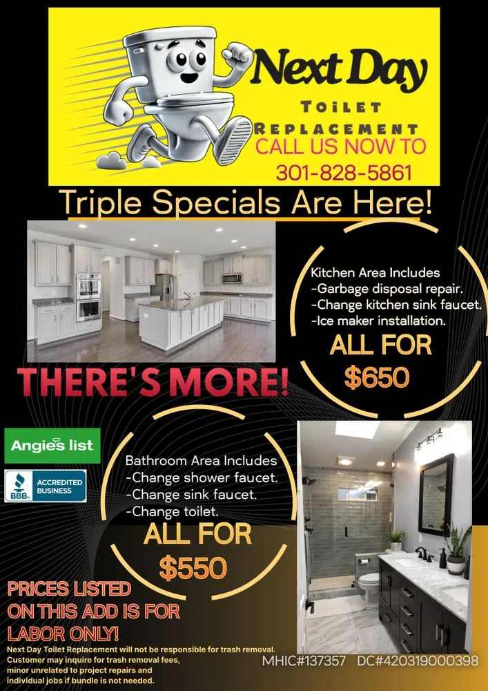 Slide of Next Day Toilet Replacement