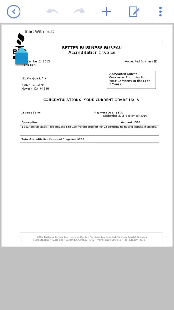 Slide of Nick's Quick Fix