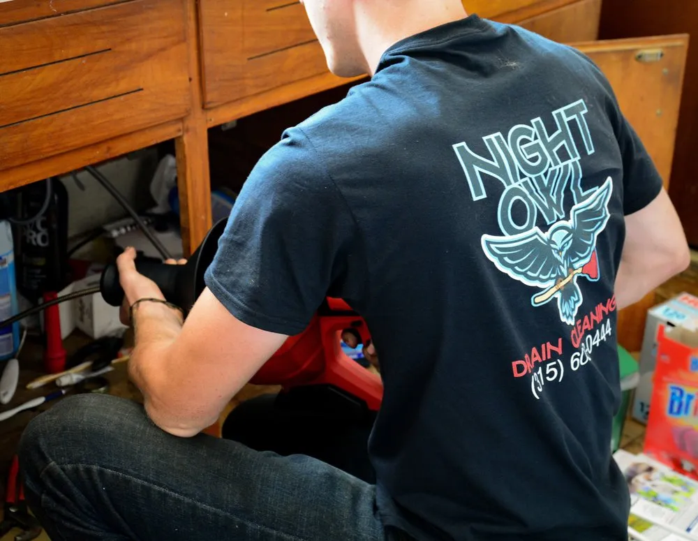 Slide of Night Owl Drain Cleaning