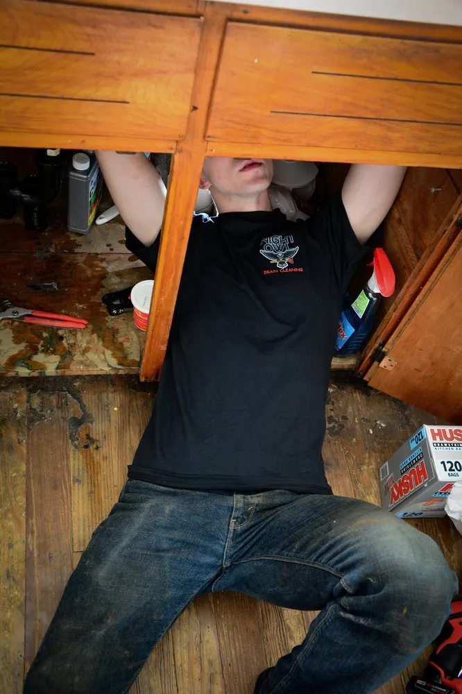 Slide of Night Owl Drain Cleaning