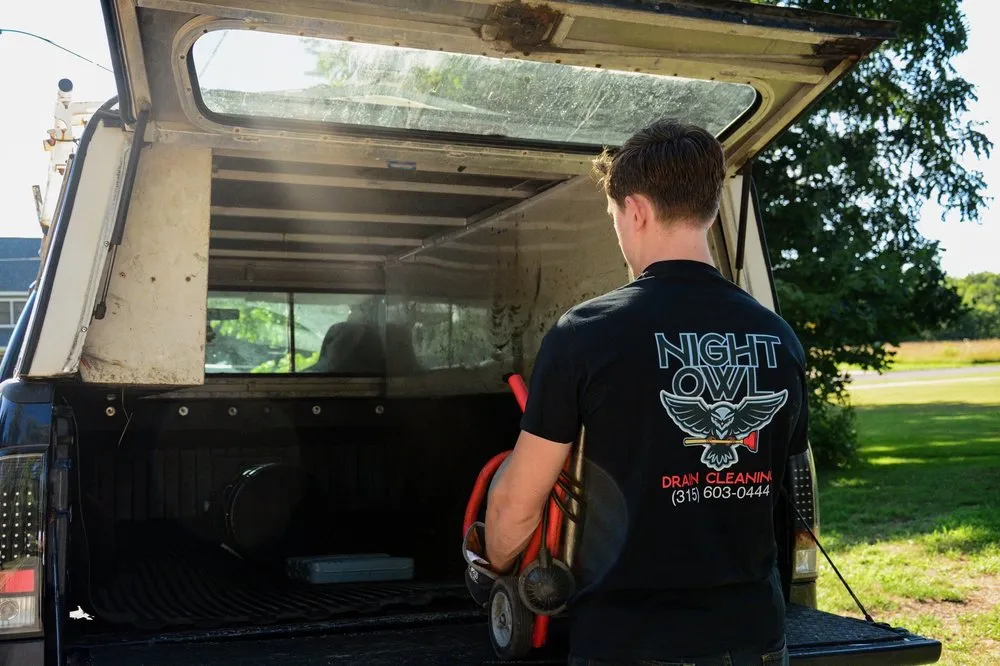 Slide of Night Owl Drain Cleaning