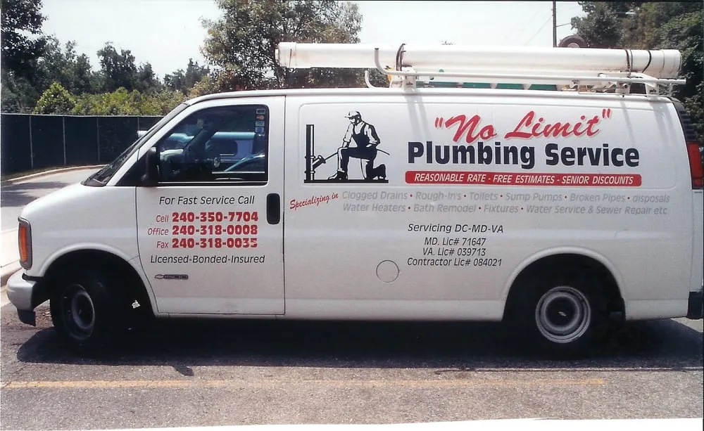 Slide of No Limit Plumbing Service