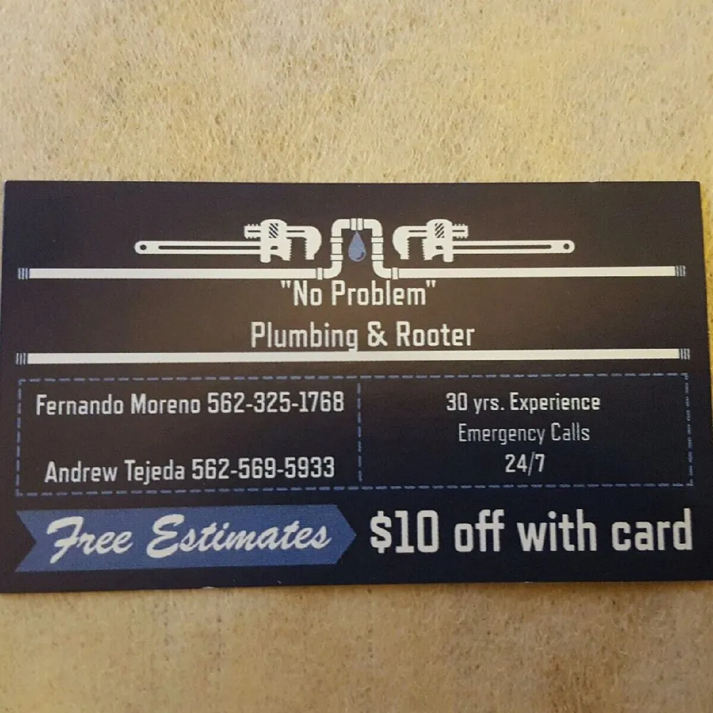 Slide of No Problem Plumbing & Rooter