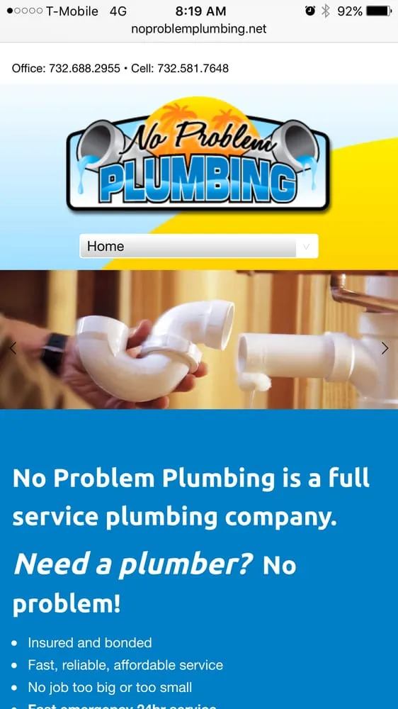Slide of No Problem Plumbing