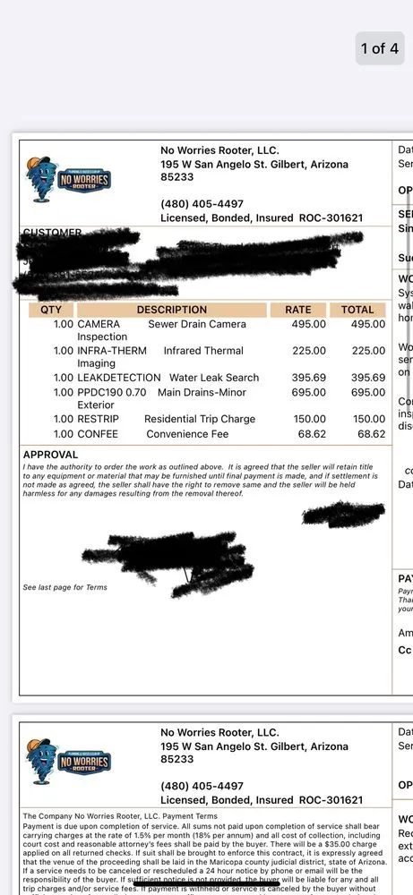 Slide of No Worries Rooter