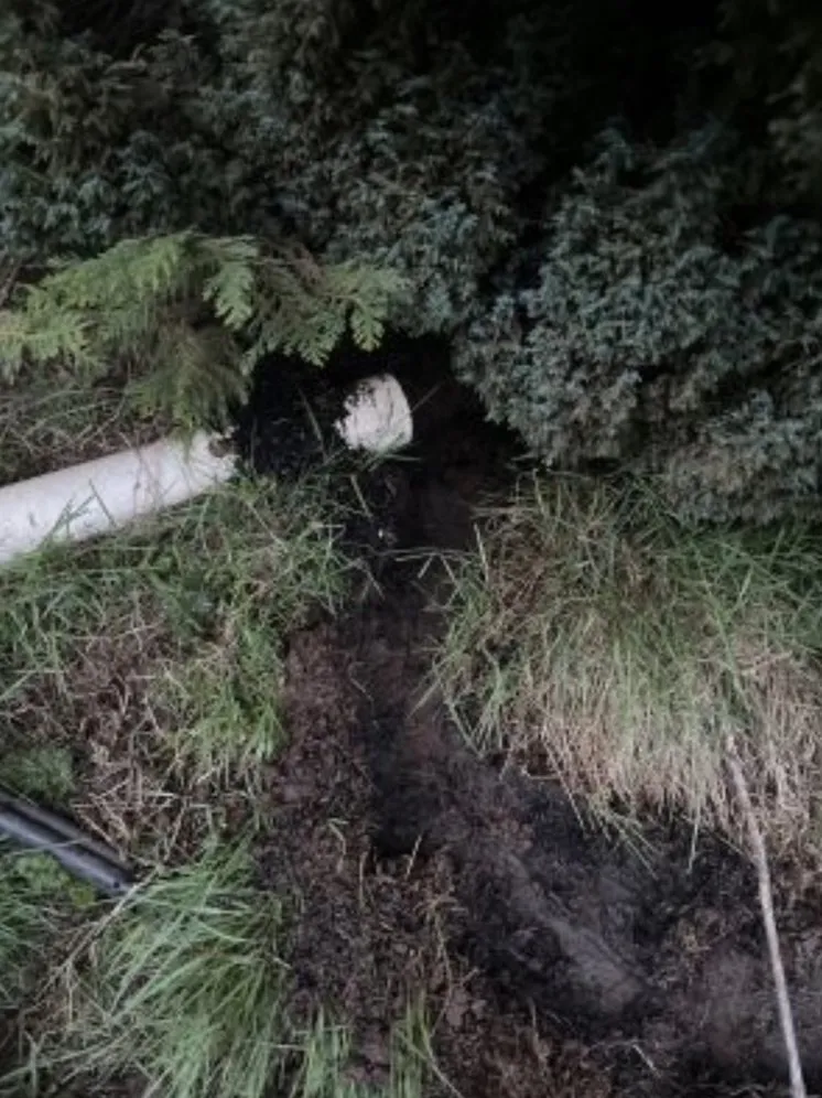 Slide of NW Sewer & drain